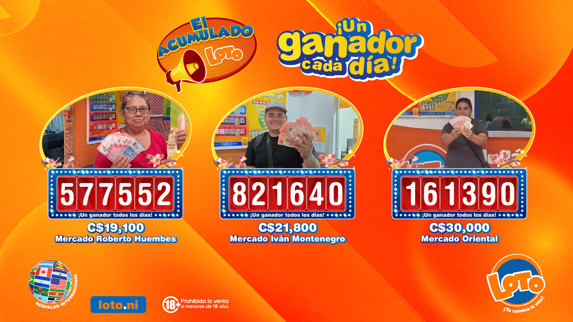 La suerte recorrió los mercados de Managua con El Acumulado Loto