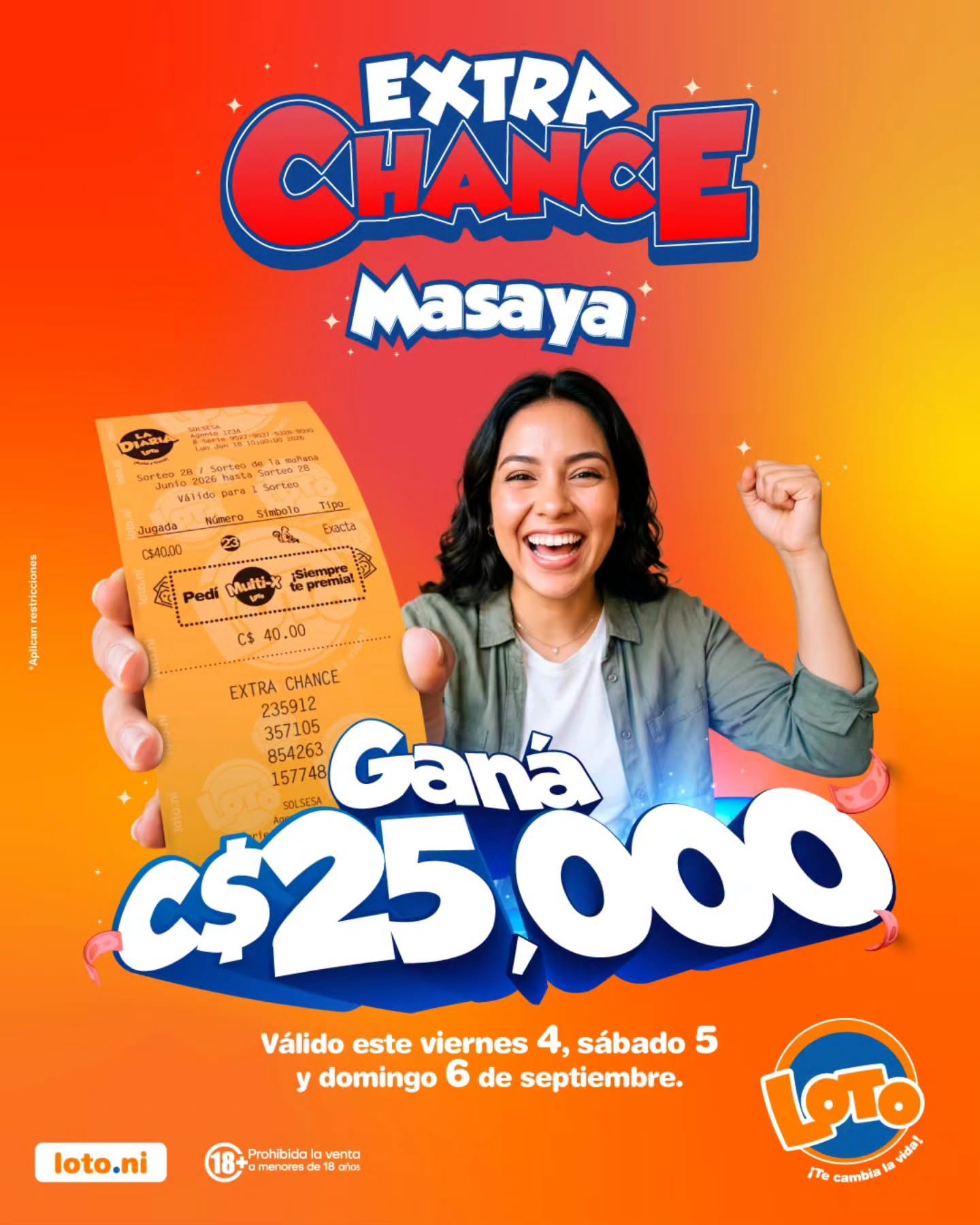 REGLAMENTO PARA JUEGO PROMOCIONAL  “EL EXTRACHANCE MASAYA”
